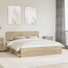 Image de vidaXL Cadre de lit avec tÃªte de lit Sonoma 180 x 200 cm Pin massif