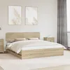Image de vidaXL Cadre de lit ChÃªne Sonoma 200 x 200 cm Bois IngÃ©nierie