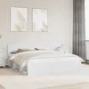 Image de vidaXL Cadre de lit avec tÃªte de lit Blanc 200 x 200 cm Pin massif
