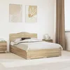 Image de vidaXL Cadre de lit ChÃªne Sonoma 150 x 200 cm Bois d'ingÃ©nierie