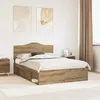 Image de vidaXL Cadre de lit ChÃªne artisan 140 x 190 cm Pin massif