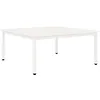 Image de vidaXL Table basse Blanc 100 x 100 x 45 cm Bois de pin massif