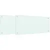 Image de vidaXL vidaXL Protection de cuisine 2 pcs Blanc 90 x 40 cm verre trempé