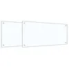 Image de vidaXL Protection de cuisine 2 pcs Transparent 90 x 40 cm verre trempÃ©