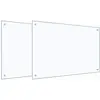 Image de vidaXL vidaXL Protection de cuisine 2 pcs Transparent 90 x 60 cm verre trempé