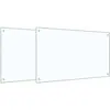 Image de vidaXL vidaXL Protection de cuisine 2 pcs Transparent 100 x 60 cm