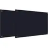 Image de vidaXL vidaXL Protection de cuisine 2 pcs Noir 90 x 60 cm verre trempé