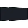 Image de vidaXL vidaXL Protection de cuisine 2 pcs Noir 100 x 60 cm verre trempé