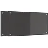 Image de vidaXL Protection de cuisine 2 pcs Gris foncÃ© 80 x 40 cm verre trempÃ©