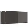Image de vidaXL Vidaxl Protection De Cuisine 2 Pcs Gris Foncé 90 X 40 Cm Verre Trempé