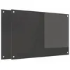 Image de vidaXL Protection de cuisine 2 pcs Gris foncÃ© 90 x 60 cm verre trempÃ©