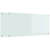 Image de vidaXL Vidaxl Protection De Cuisine 2 Pcs Blanc 110 X 50 Cm Verre Trempé