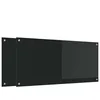 Image de vidaXL Protection de cuisine 2 pcs Noir 110 x 50 cm verre trempÃ©