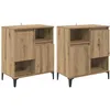 Image de vidaXL Vidaxl Buffets 2 Pcs Chêne Artisanal 60 X 35 X 70 Cm Bois D'ingénierie