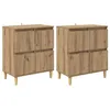 Image de Vidaxl Buffets 2 Pcs ChÃªne Artisanal 60 X 35 X 70 Cm Bois D'ingÃ©nierie