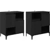 Image de vidaXL Vidaxl Buffets 2 Pcs Chêne Noir 60 X 35 X 70 Cm Bois D'ingénierie