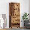 Image de vidaXL Haut Armoire avec tiroir Bois Ancien 69,5 x 34 x 180 cm