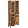 Image de vidaXL Haut Armoire Montage mural 2 pcs Bois ancien 69,5 x 34 x 180 cm