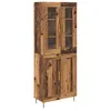 Image de vidaXL Haut Armoire Montage mural 2 pcs Bois ancien 69,5 x 34 x 180 cm