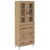 Image de vidaXL Cabinet de highboard 2 pcs ChÃªne artisanal Bois d'ingÃ©nierie