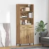 Image de vidaXL Haut Armoire avec tiroir ChÃªne artisanal 69,5 x 34 x 180 cm
