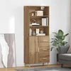 Image de vidaXL Haut Armoire avec tiroir ChÃªne artisanal 69,5 x 32,5 x 180 cm