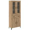 Image de vidaXL Haut Armoire Montage mural ChÃªne artisanal 69,5 x 34 x 180 cm