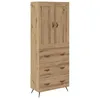 Image de vidaXL Haut Armoire avec tiroir ChÃªne artisanal 69,5 x 34 x 180 cm
