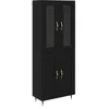 Image de vidaXL Haut Armoire Montage mural 2 pcs ChÃªne noir 69,5 x 34 x 180 cm