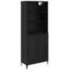 Image de vidaXL Buffet Montage mural 2 pcs ChÃªne noir Bois d'ingÃ©nierie
