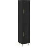 Image de vidaXL Haut Armoire ChÃªne noir 34,5 x 34 x 180 cm Bois d'ingÃ©nierie