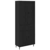 Image de vidaXL Haut Armoire Montage mural 2 pcs ChÃªne noir 69,5 x 34 x 180 cm