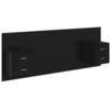 Image de vidaXL TÃªte de lit avec armoire 3 pcs ChÃªne noir Bois d'ingÃ©nierie