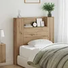 Image de vidaXL Cabinet de TÃªte de Lit ChÃªne artisanal 120 x 15 x 103.5 cm