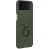 Image de Coque en silicone avec anneau pour Samsung Galaxy Z Flip 4 Kaki