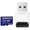Image de Samsung PRO Plus MB-MD512SB - Carte mÃ©moire flash - 512 Go - A2 / Video Class V30 / UHS-I U3 / Class10 - microSDXC UHS-I - bleu