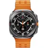 Image de Samsung Samsung Galaxy Watch Ultra - 47 mm - gris titane - Montre connectée avec bracelet marine - caoutchouc - de couleur orange - taille du bracelet : S/M/L - affichage 1.5" - 64 Go - LTE, NFC...