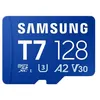 Image de Samsung T7 MB-MB128T - Carte mémoire flash - 128 Go - A2 / Video Class V30 / UHS-I U3 - microSDXC UHS-I - bleu