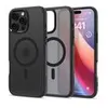 Image de Spigen Ultra Hybrid MagFit - Coque de protection pour téléphone portable - compatibilité avec MagSafe - polycarbonate, polyuréthanne thermoplastique (TPU) - noir givré - pour Apple iPhone 16 Pro Max