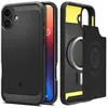 Image de Spigen Rugged Armor - Coque de protection pour téléphone portable - robuste - compatibilité avec MagSafe - polycarbonate (PC), mousse à impact, polyuréthanne thermoplastique (TPU) - noir mat - pour Apple iPhone 16 Plus