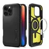 Image de Spigen Tough Armor - Coque de protection pour téléphone portable - MagFit - polycarbonate, polyuréthanne thermoplastique (TPU) - noir - pour Apple iPhone 16 Pro