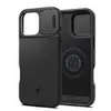Image de Spigen Optik Armor - Coque de protection pour téléphone portable - MagFit - compatibilité avec MagSafe - polyuréthanne thermoplastique (TPU), polycarbonate (PC) - noir - pour Apple iPhone 16 Pro