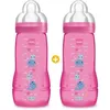 Image de Lot De 2 Biberons Mam Anti-Colique 330ml Cirque Rose (6m+)