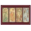 Image de Puzzle 1000 pièces METALLIQUES MUCHA METALLIQUE 4 SAISONS PIATNIK Multicolore