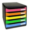 Image de exacompta exacompta module de classement big-box plus, 5 tiroirs, noir