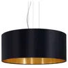 Image de Lecio - Suspension Textile Noire-DorÃ©e