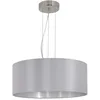 Image de Eglo Maserlo - Plafonnier Rond Ã 3 Ampoules, Gris Nickel SatinÃ©, E27