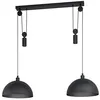 Image de Winkworth Plafonnier Suspendu À 2 Lampes, Barre Droite, Noir