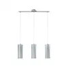 Image de Suspension PINTO NERO 3 ampoules nickel satiné