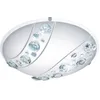 Image de Eglo Nerini - Plafonnier Led Blanc, Cristal Et Verre Satiné